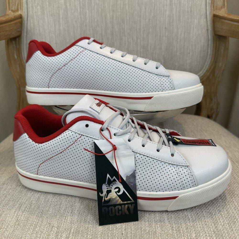 Rocky Skate Casual Leather Nano Composite toe shoes NEW Men's 3" CT Work 11W Red